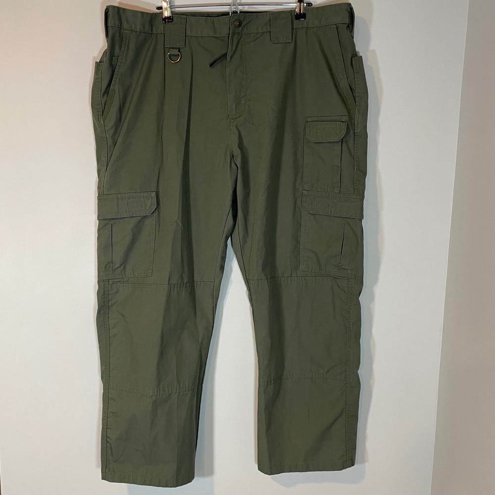 Propper Mens Tactical Cargo Pants Olive Green Ripstop Multi-Pocket 44x30 FLAW